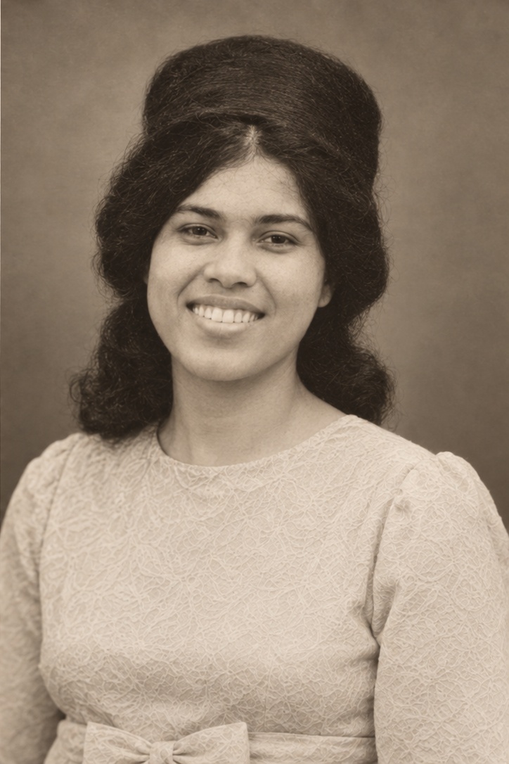 Restored archival portrait of Rhona.